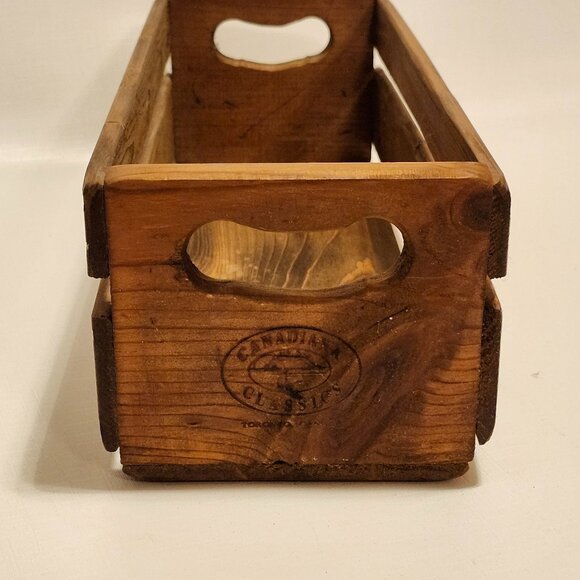 VINTAGE CANADIANA CLASSICS WOODEN CD STORAGE Crate PINE - Picture 4 of 4